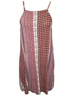 Rachel Zoe Printed Stretchy Spaghetti Strap Summer Dress Size Small Boho